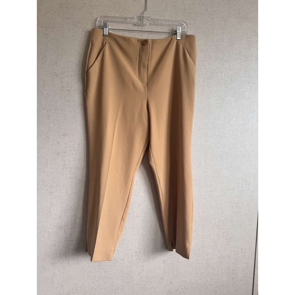 Worthington Slim Ankle Pants Womens 12P Beige Career Office Ankle Trousers